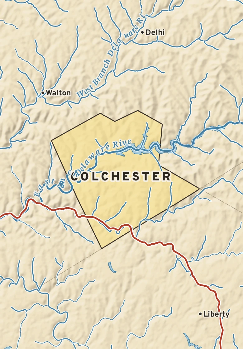 Atlas plate of Colchester, New York.