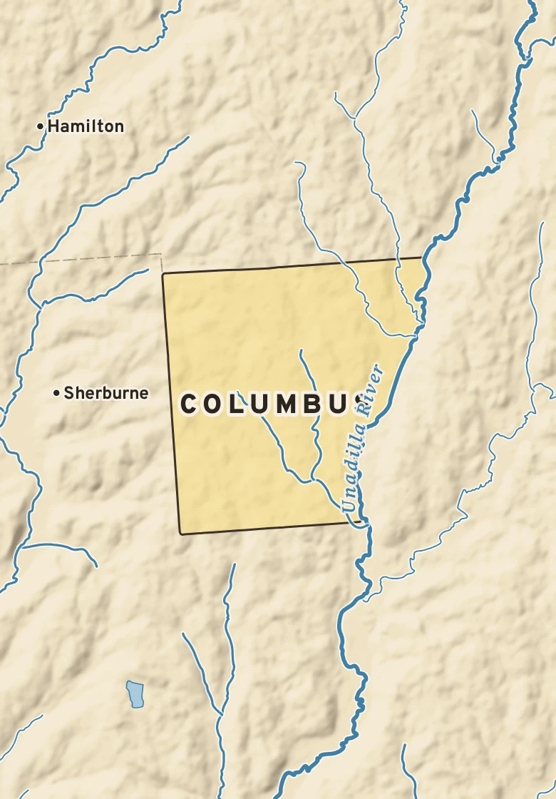 Atlas plate of Columbus, New York.