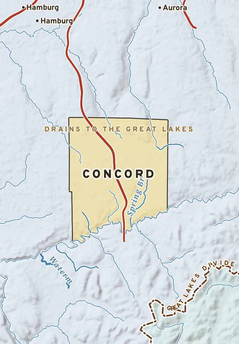 Atlas plate of Concord, New York.