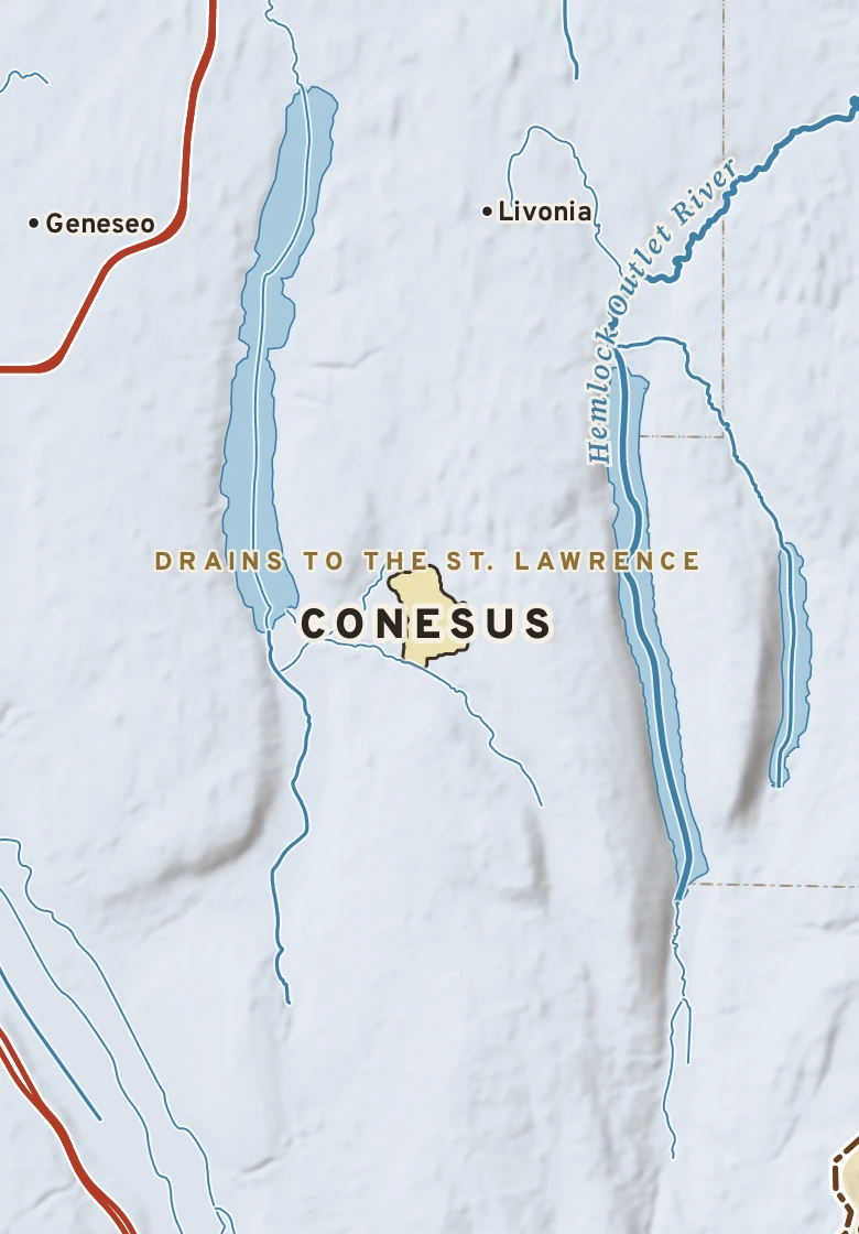 Atlas plate of Conesus, New York.