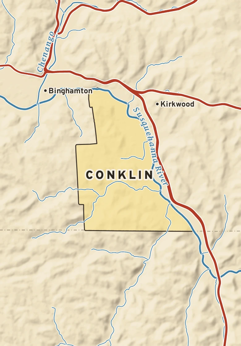 Atlas plate of Conklin, New York.