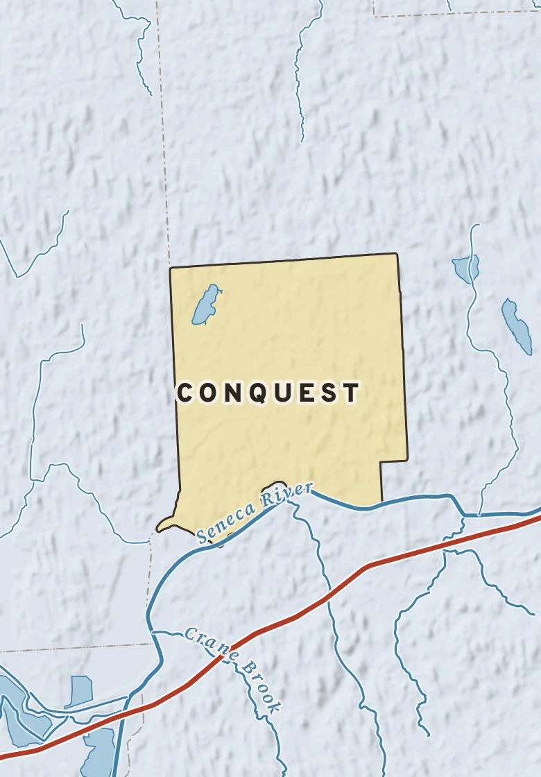 Atlas plate of Conquest, New York.