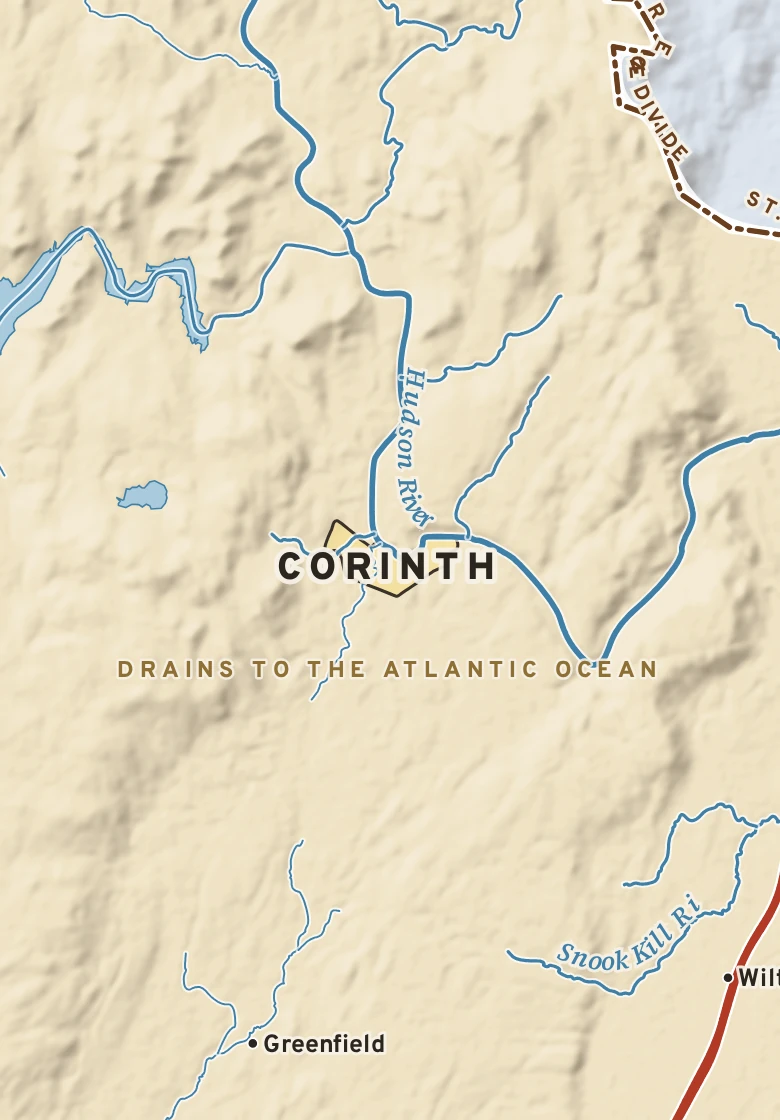 Atlas plate of Corinth, New York.