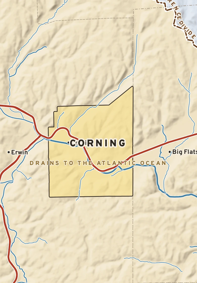 Atlas plate of Corning, New York.