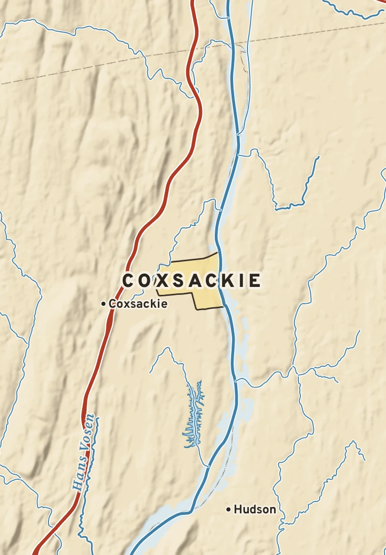 Atlas plate of Coxsackie, New York.