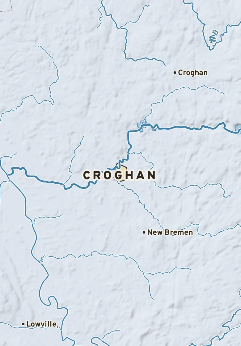 Atlas plate of Croghan, New York.