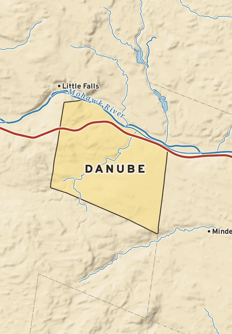 Atlas plate of Danube, New York.