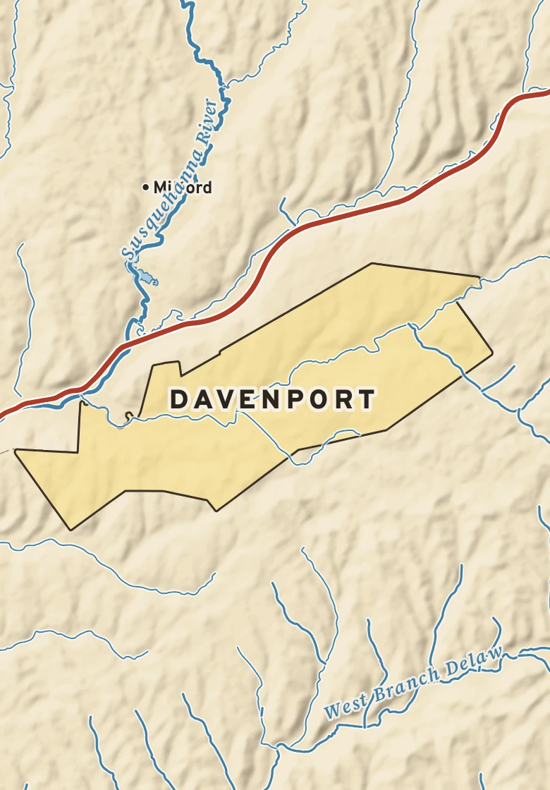 Atlas plate of Davenport, New York.
