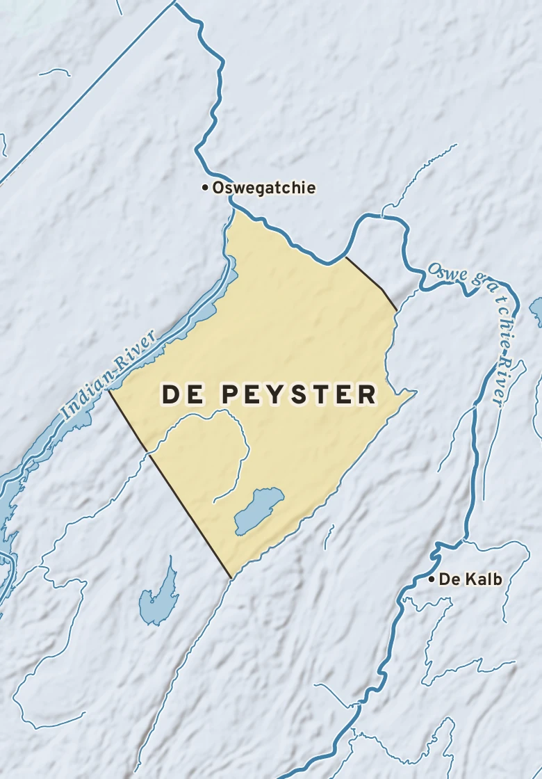 Atlas plate of De Peyster, New York.