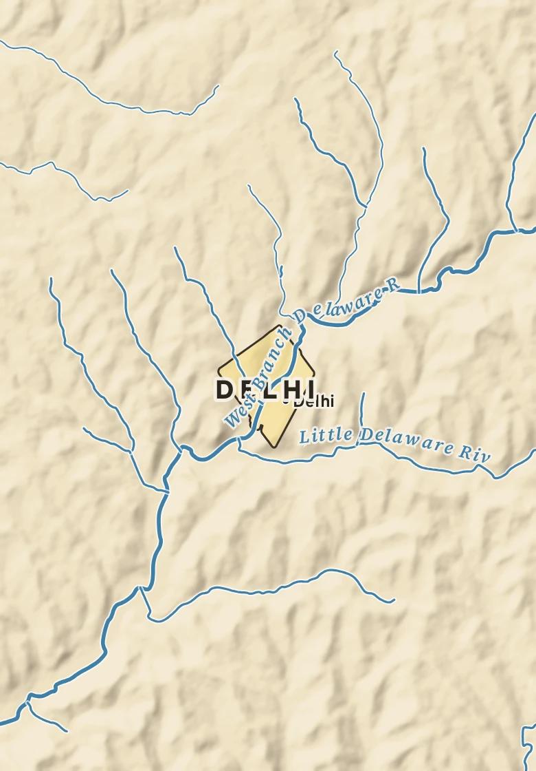 Atlas plate of Delhi, New York.