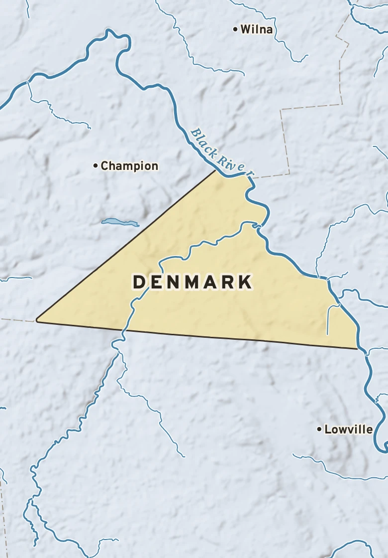 Atlas plate of Denmark, New York.