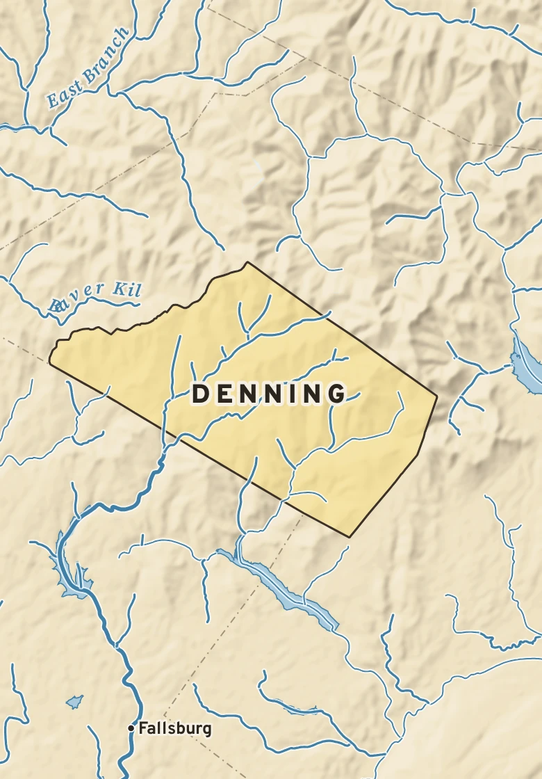Atlas plate of Denning, New York.