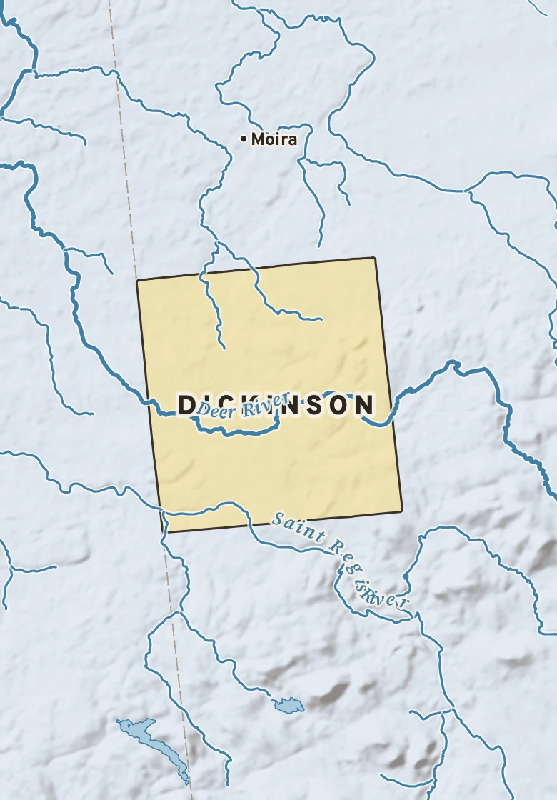 Atlas plate of Dickinson, New York.