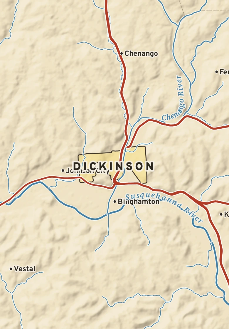 Atlas plate of Dickinson, New York.