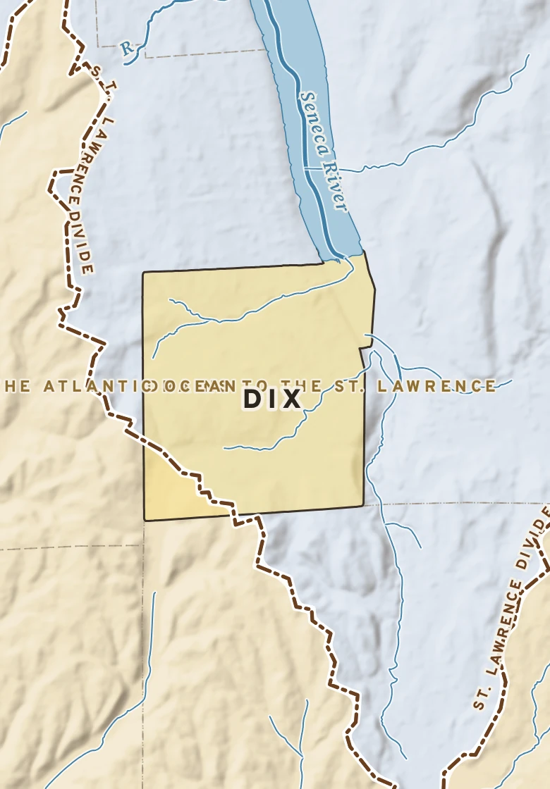Atlas plate of Dix, New York.