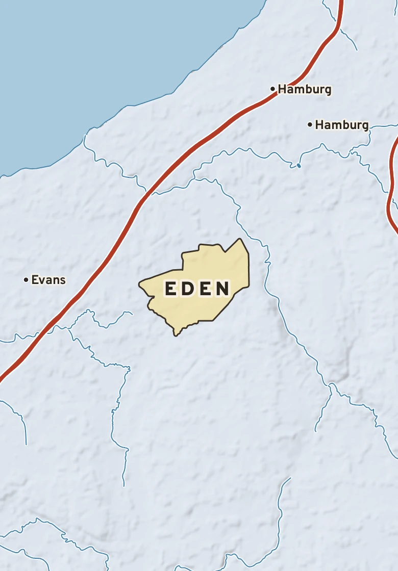 Atlas plate of Eden, New York.