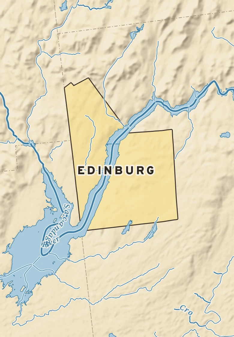 Atlas plate of Edinburg, New York.