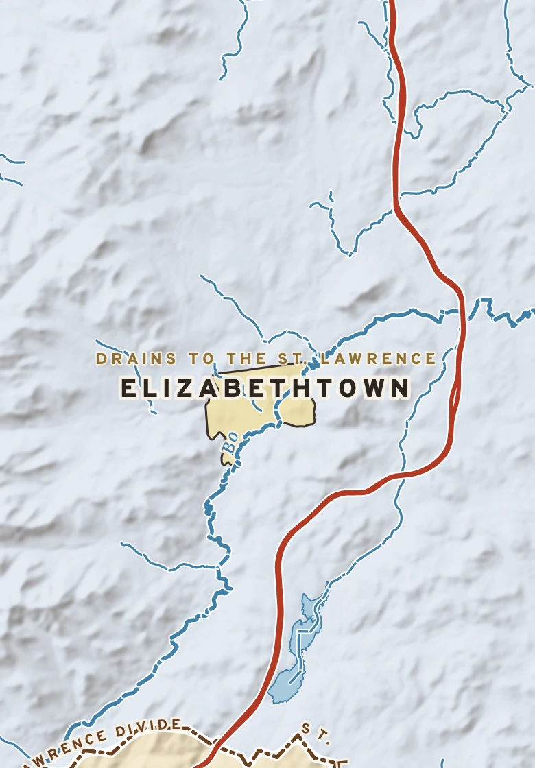 Atlas plate of Elizabethtown, New York.