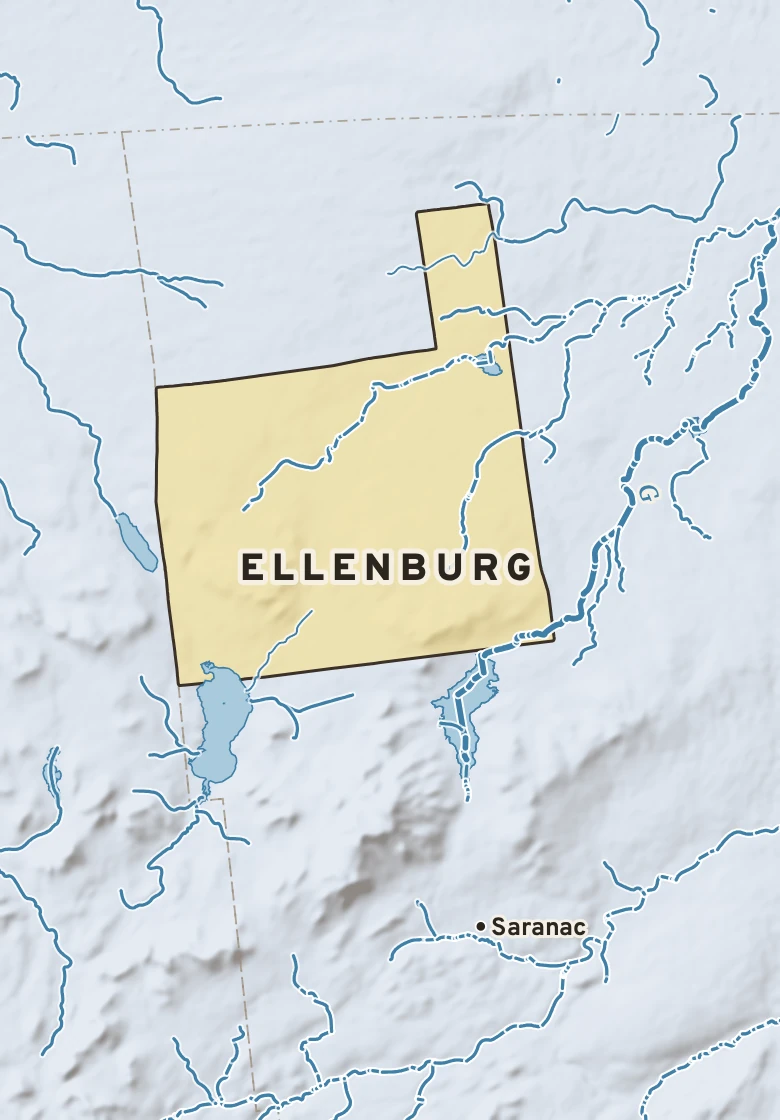 Atlas plate of Ellenburg, New York.