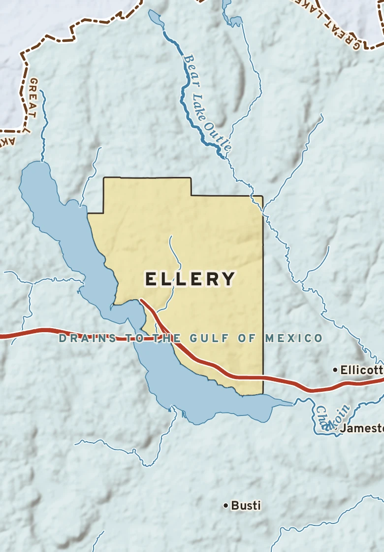 Atlas plate of Ellery, New York.