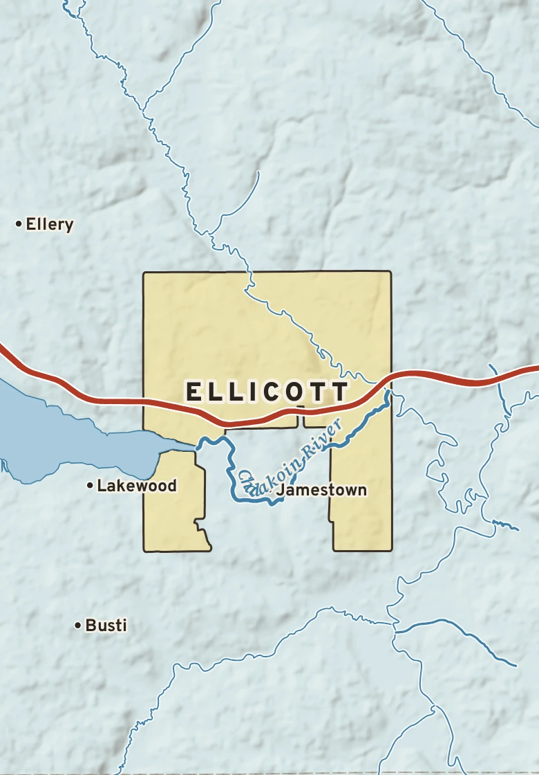 Atlas plate of Ellicott, New York.