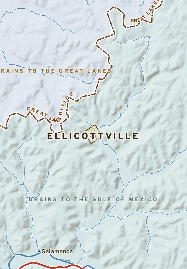 Atlas plate of Ellicottville, New York.