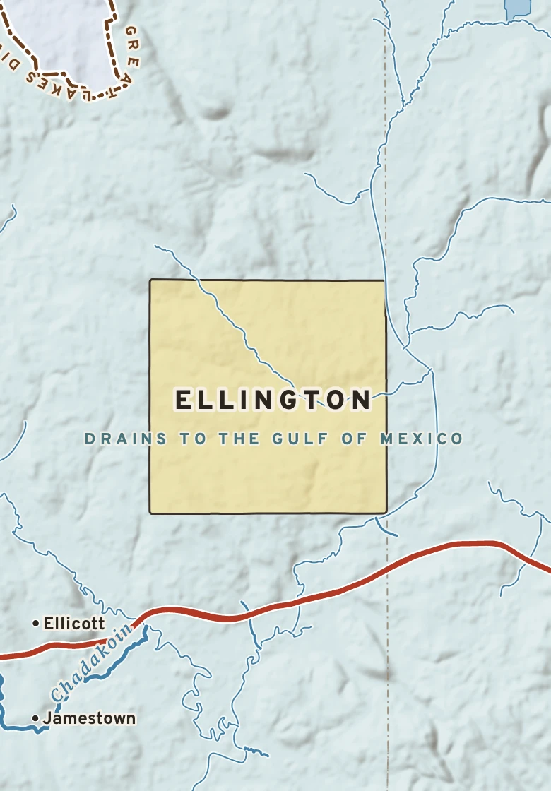 Atlas plate of Ellington, New York.