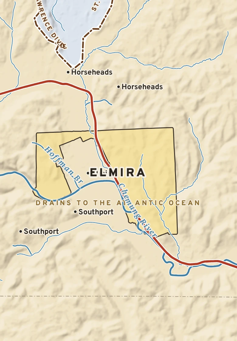 Atlas plate of Elmira, New York.
