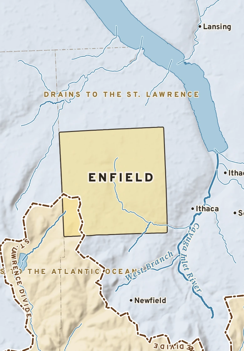 Atlas plate of Enfield, New York.