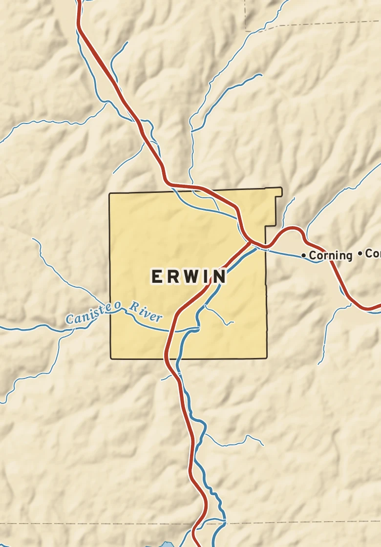 Atlas plate of Erwin, New York.