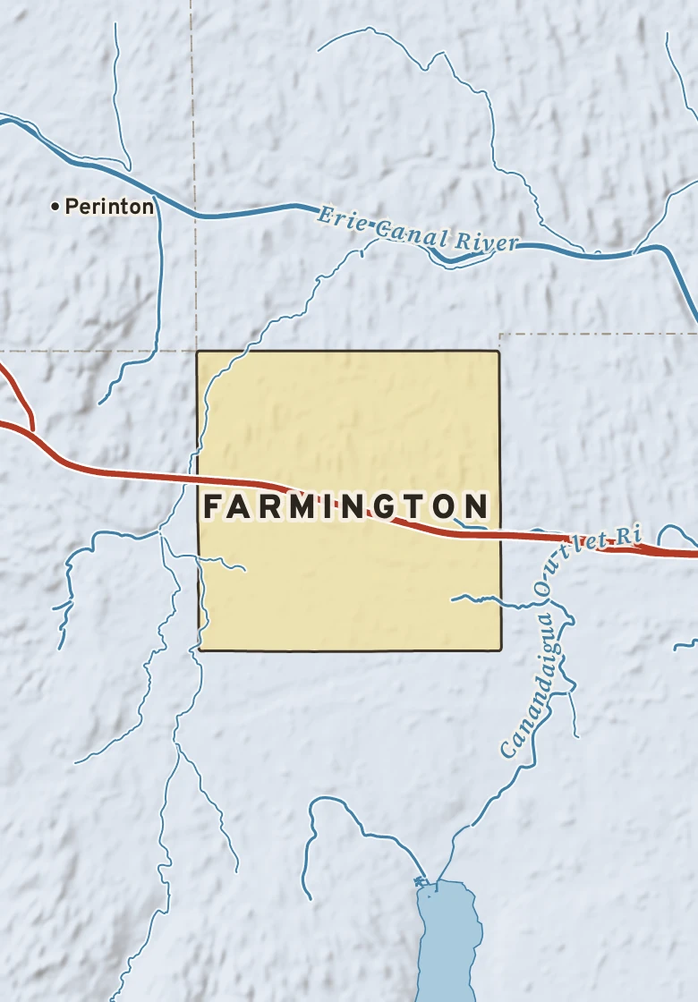 Atlas plate of Farmington, New York.