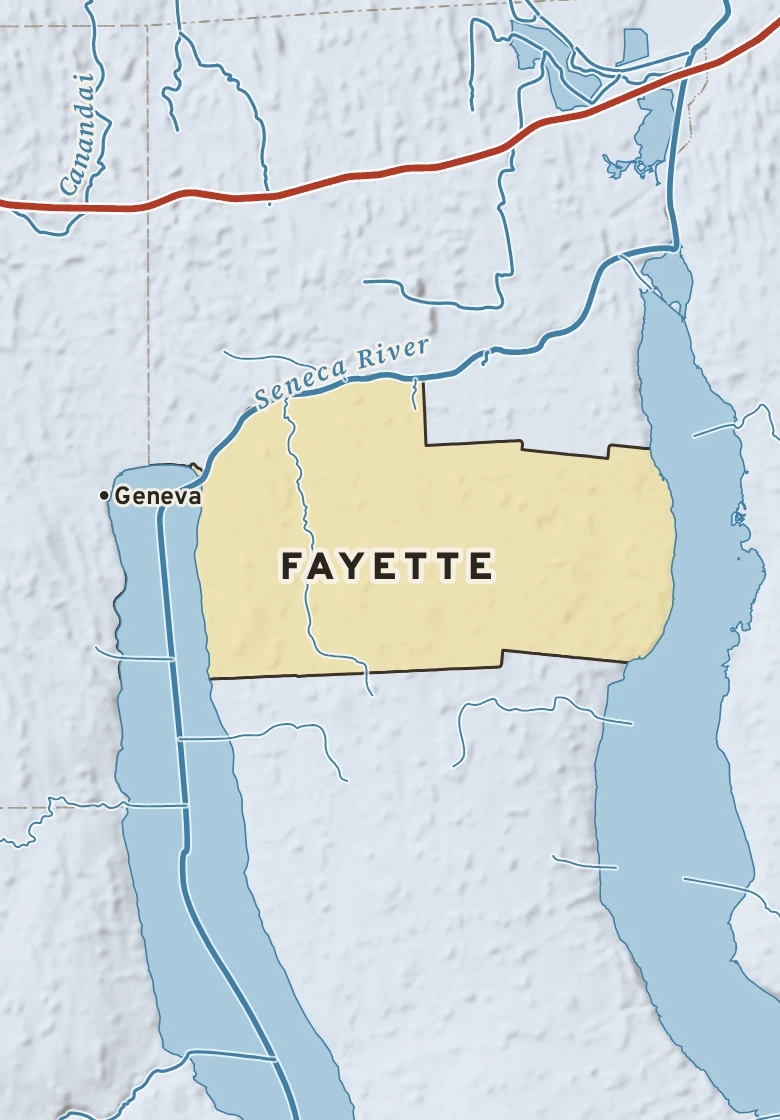 Atlas plate of Fayette, New York.