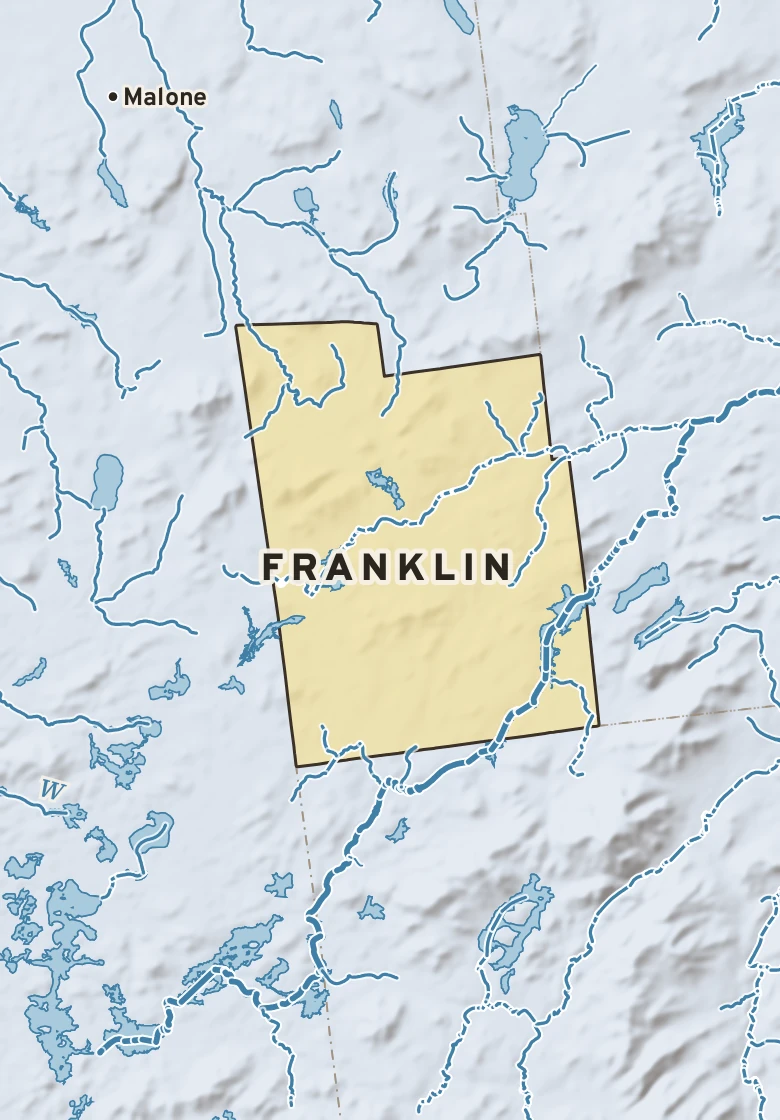 Atlas plate of Franklin, New York.