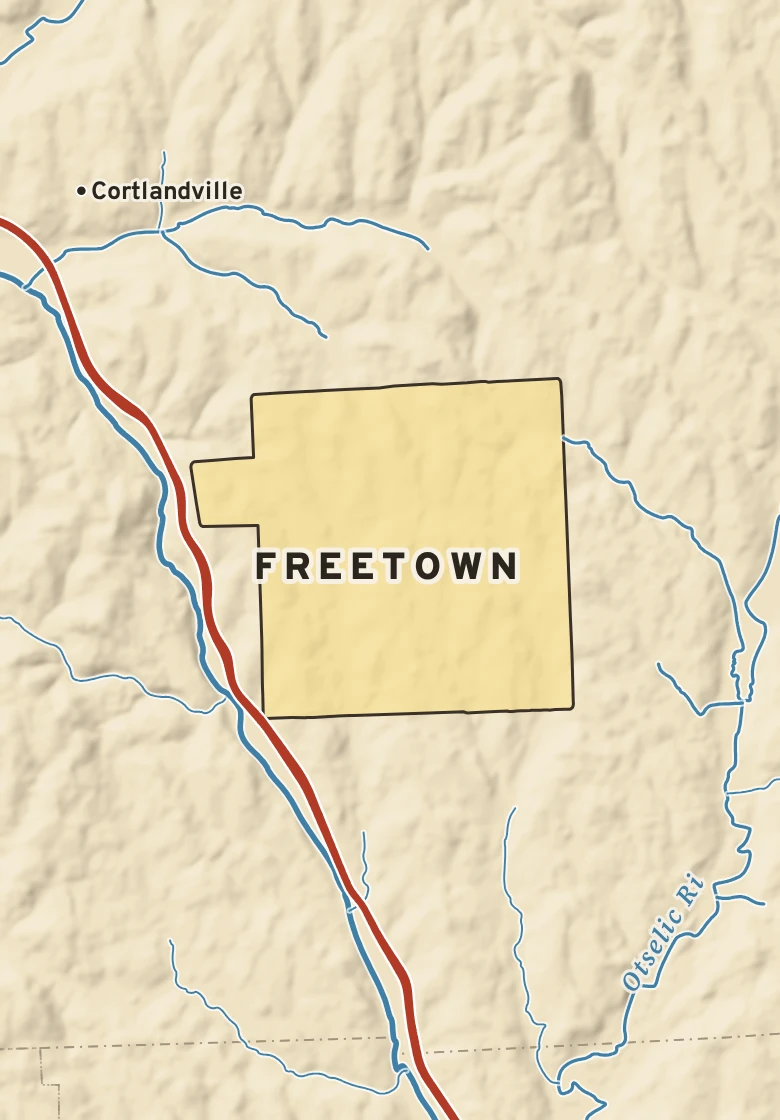 Atlas plate of Freetown, New York.