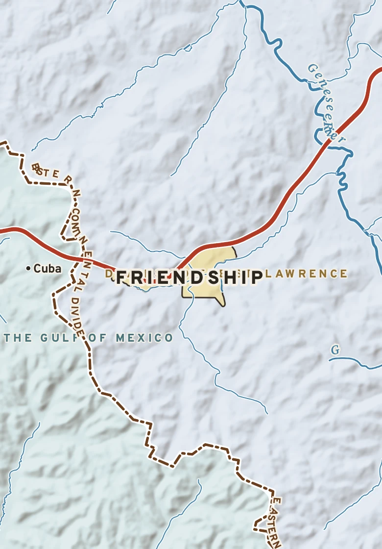 Atlas plate of Friendship, New York.