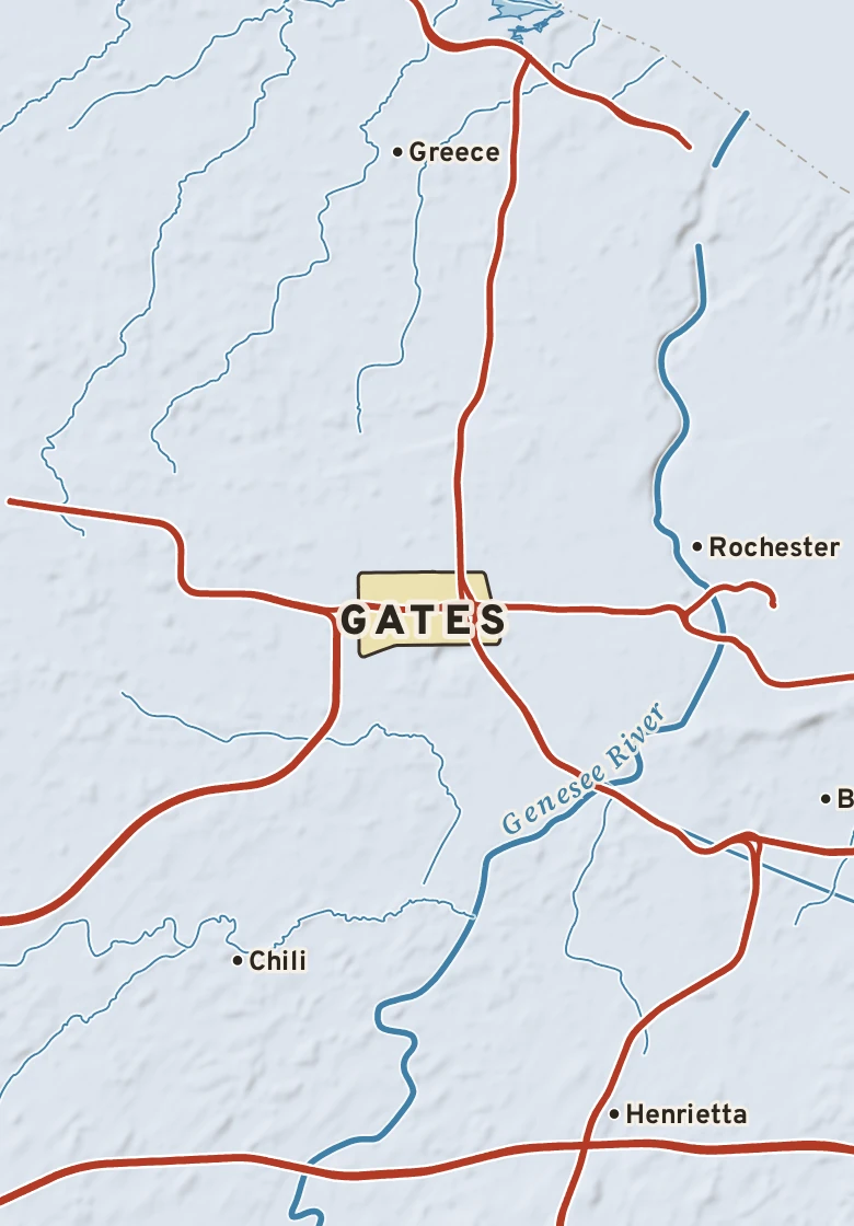 Atlas plate of Gates, New York.