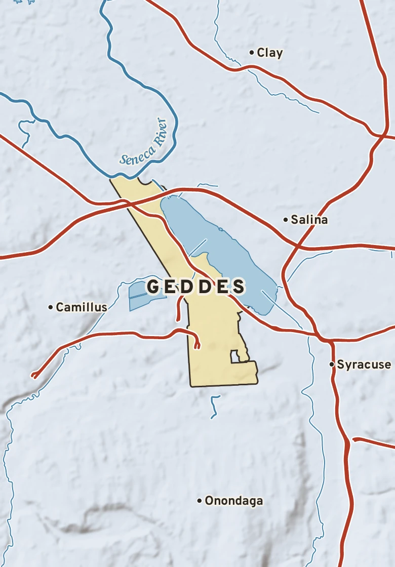 Atlas plate of Geddes, New York.