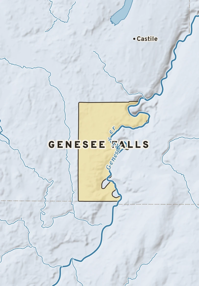 Atlas plate of Genesee Falls, New York.