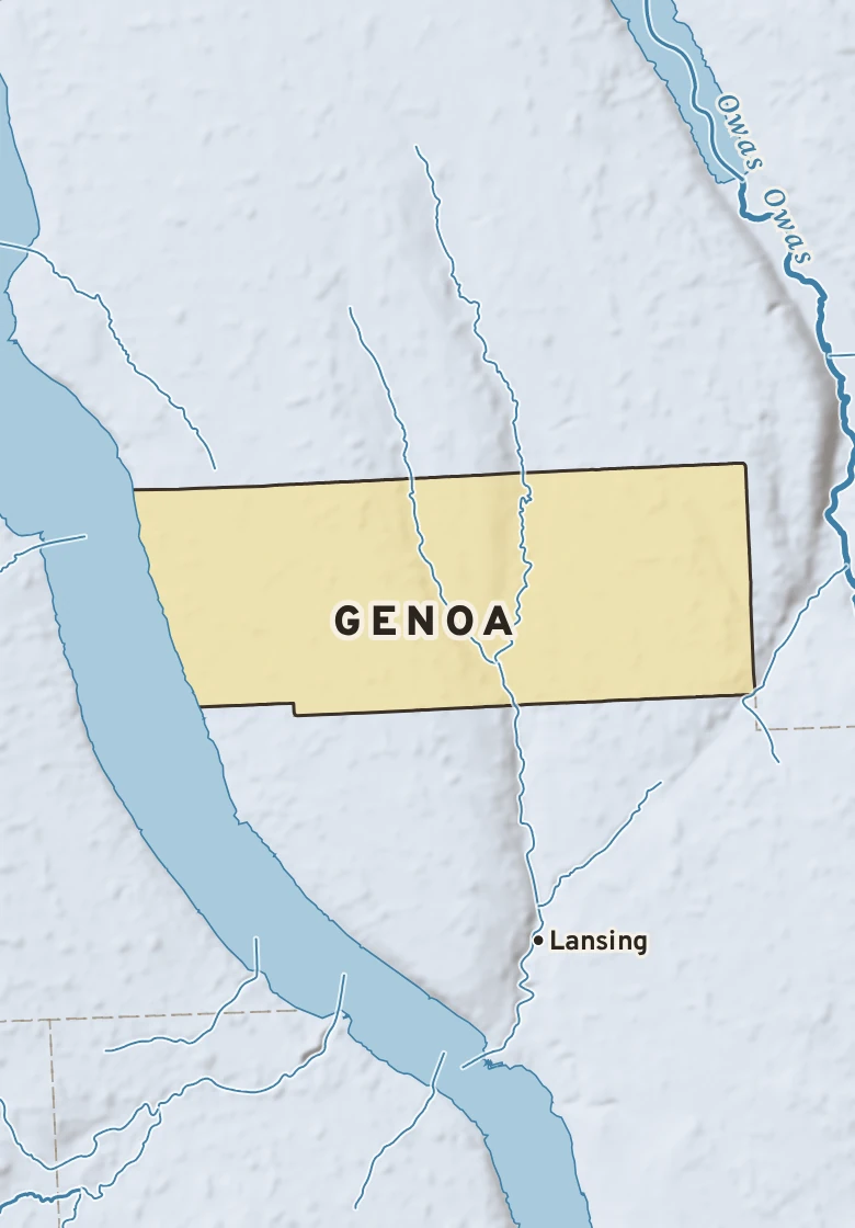 Atlas plate of Genoa, New York.