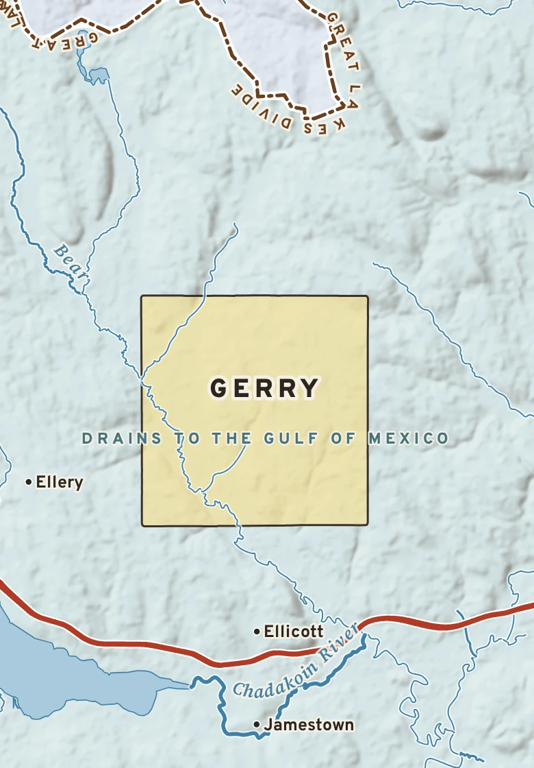 Atlas plate of Gerry, New York.