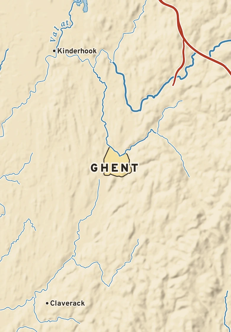 Atlas plate of Ghent, New York.