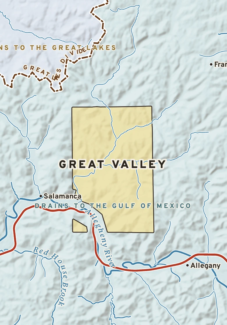 Atlas plate of Great Valley, New York.