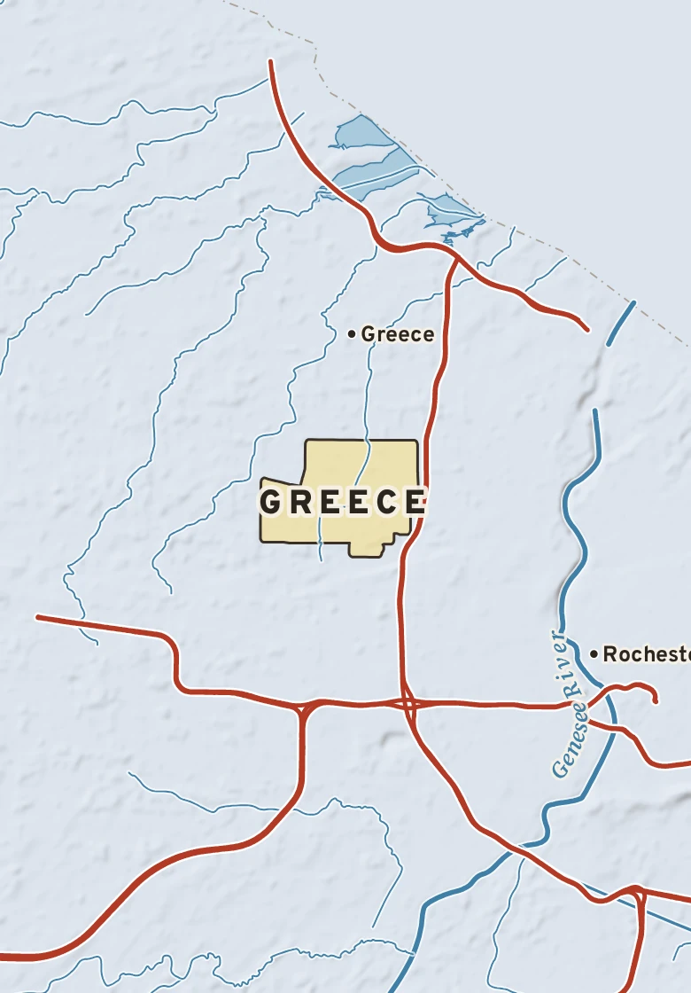 Atlas plate of Greece, New York.