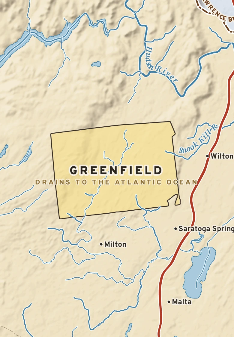 Atlas plate of Greenfield, New York.