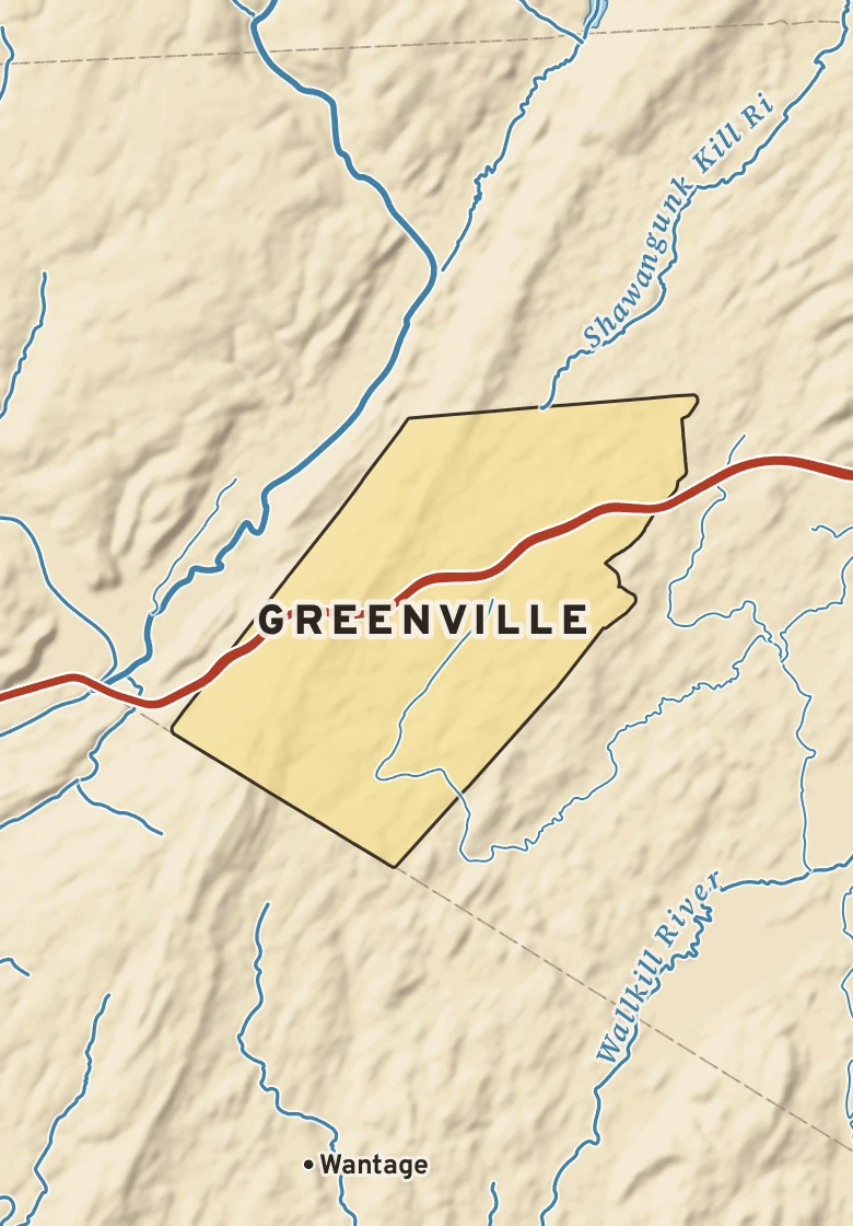 Atlas plate of Greenville, New York.