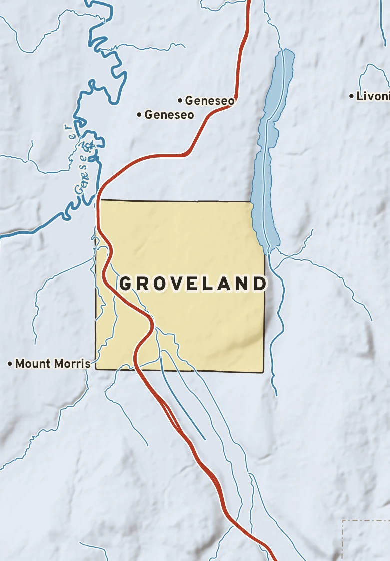 Atlas plate of Groveland, New York.
