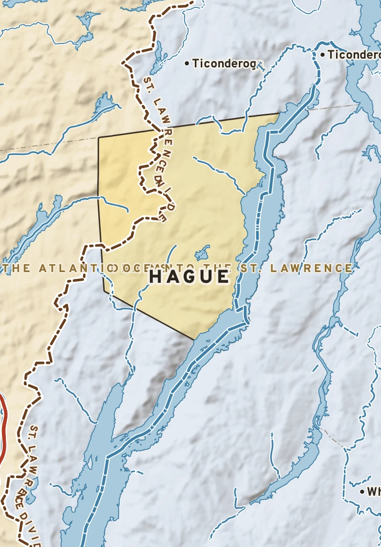 Atlas plate of Hague, New York.