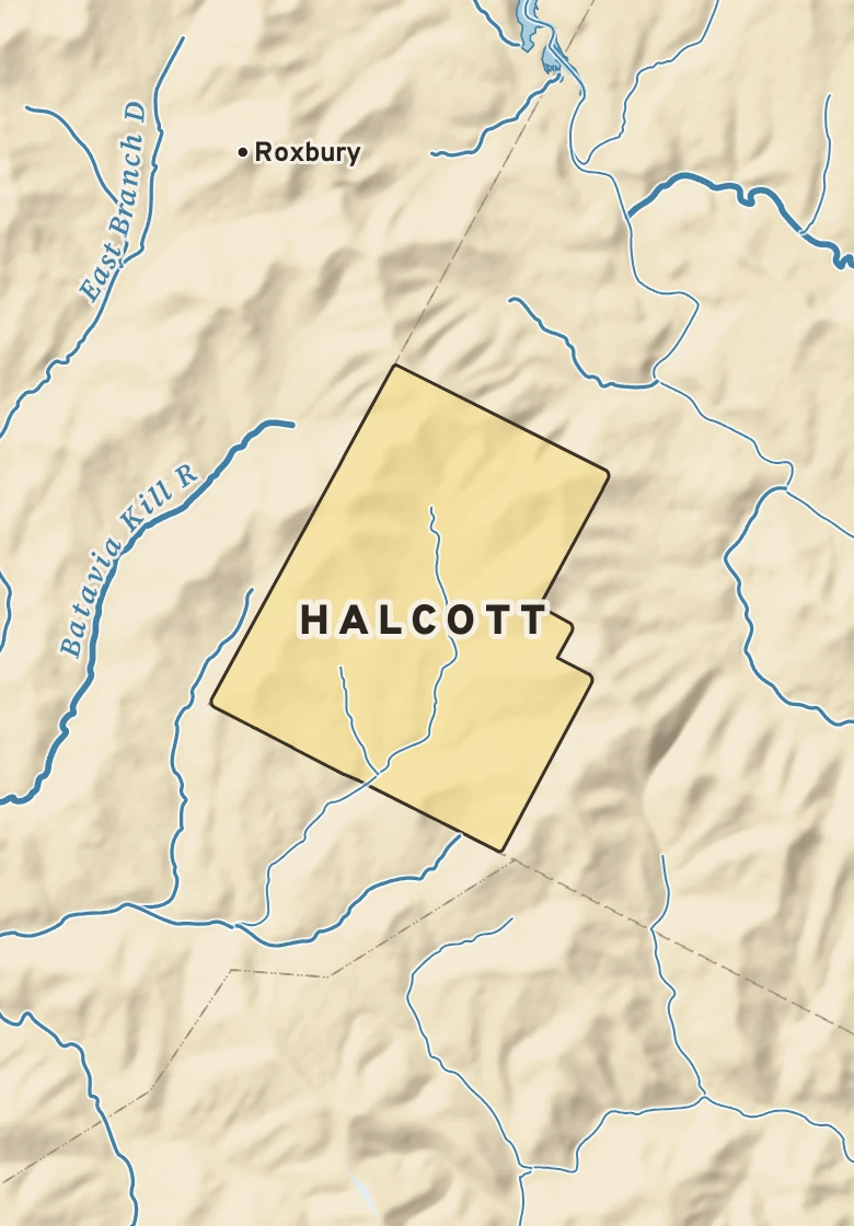 Atlas plate of Halcott, New York.
