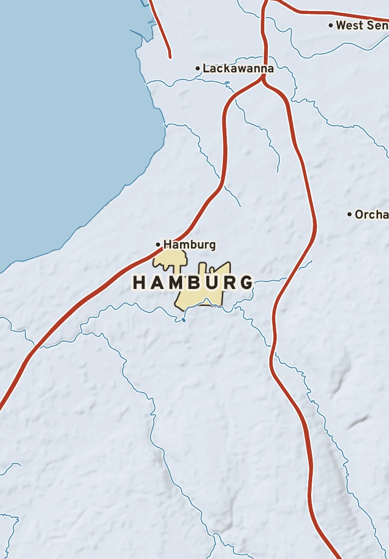Atlas plate of Hamburg, New York.