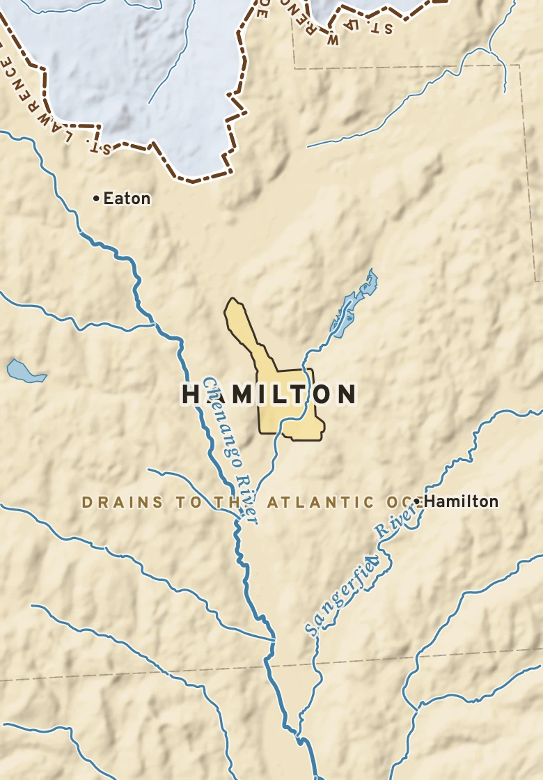 Atlas plate of Hamilton, New York.